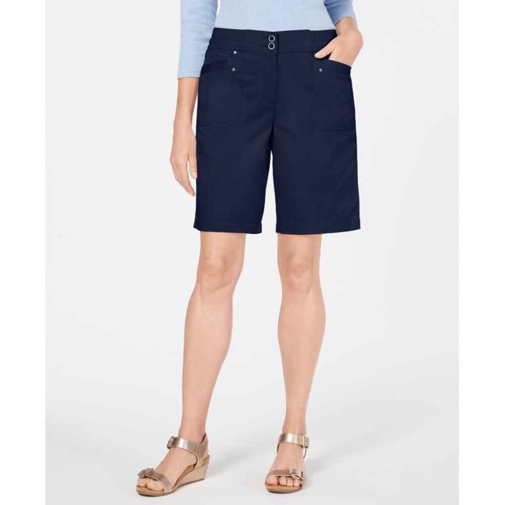 Karen Scott Knit-Waistband Bermuda Shorts